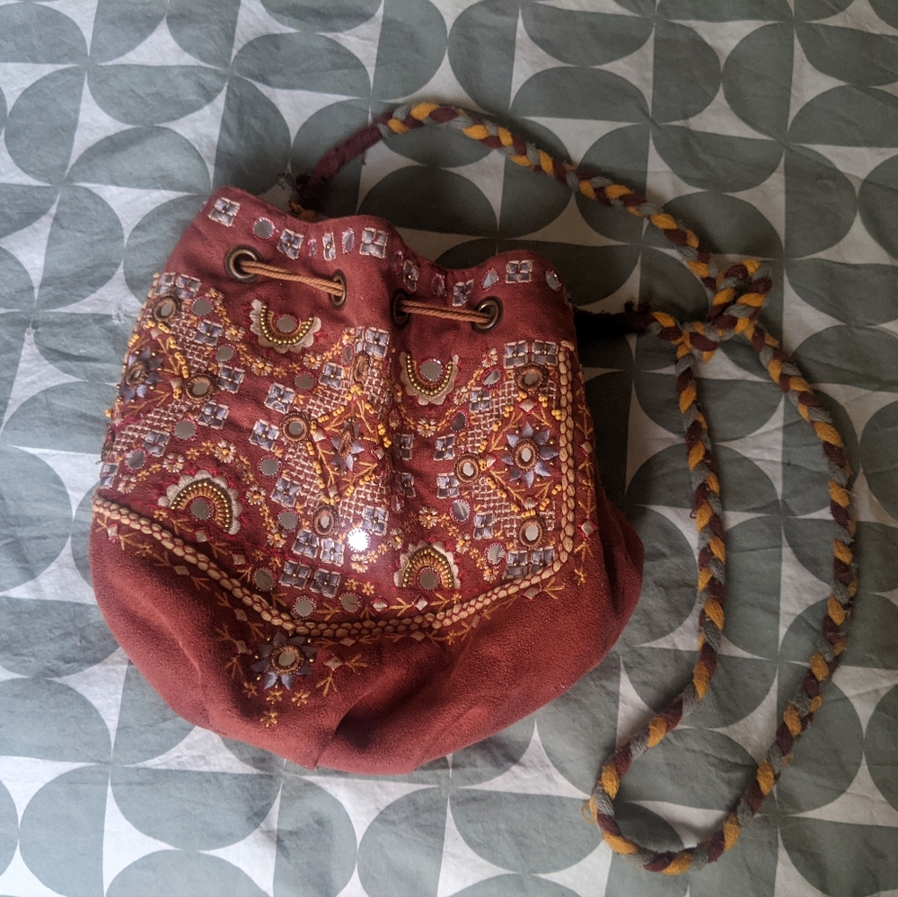 Burnt Orange Hobo Style mini crossbody